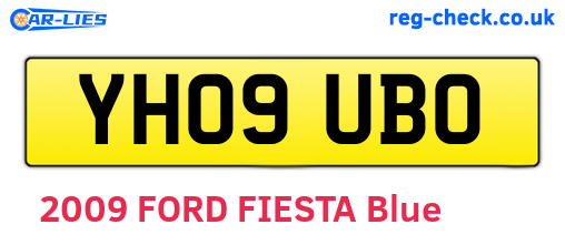 YH09UBO are the vehicle registration plates.