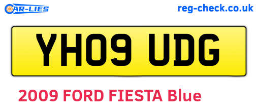 YH09UDG are the vehicle registration plates.