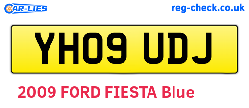 YH09UDJ are the vehicle registration plates.