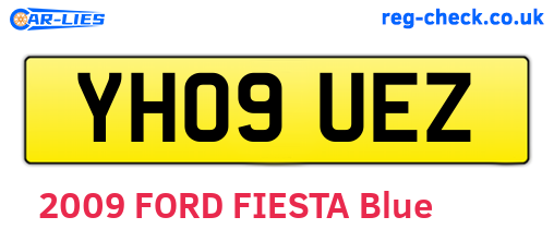 YH09UEZ are the vehicle registration plates.