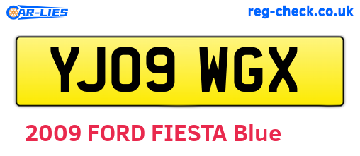 YJ09WGX are the vehicle registration plates.