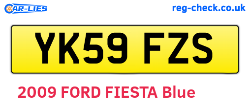 YK59FZS are the vehicle registration plates.