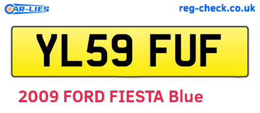 YL59FUF are the vehicle registration plates.