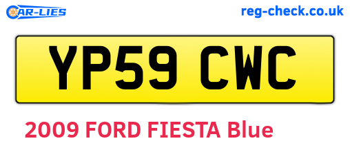 YP59CWC are the vehicle registration plates.