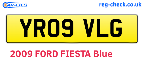 YR09VLG are the vehicle registration plates.