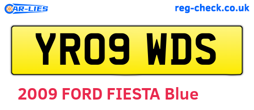 YR09WDS are the vehicle registration plates.