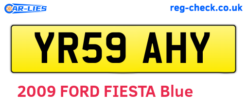 YR59AHY are the vehicle registration plates.