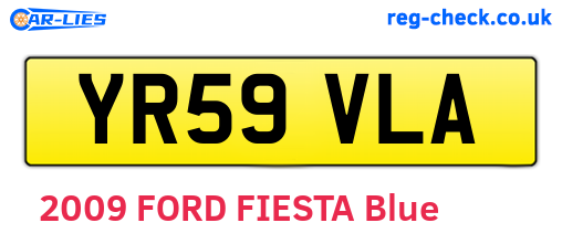 YR59VLA are the vehicle registration plates.