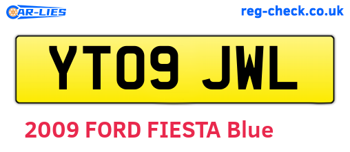YT09JWL are the vehicle registration plates.