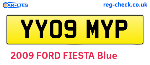 YY09MYP are the vehicle registration plates.