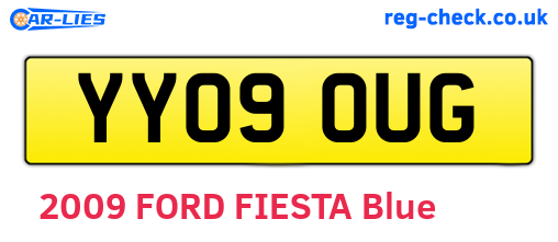 YY09OUG are the vehicle registration plates.
