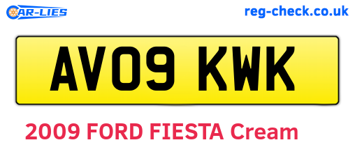 AV09KWK are the vehicle registration plates.