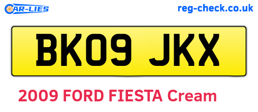BK09JKX are the vehicle registration plates.