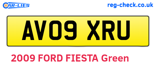 AV09XRU are the vehicle registration plates.