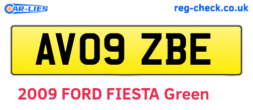 AV09ZBE are the vehicle registration plates.