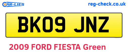 BK09JNZ are the vehicle registration plates.