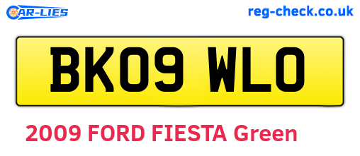 BK09WLO are the vehicle registration plates.
