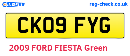CK09FYG are the vehicle registration plates.