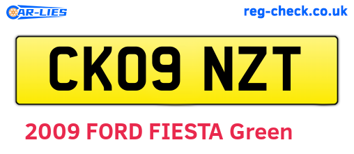 CK09NZT are the vehicle registration plates.