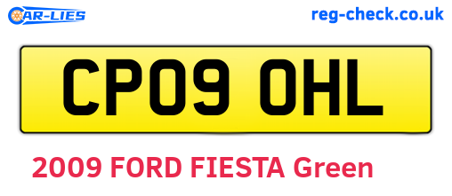 CP09OHL are the vehicle registration plates.