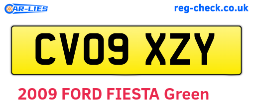 CV09XZY are the vehicle registration plates.