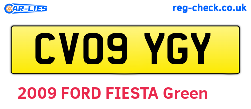 CV09YGY are the vehicle registration plates.