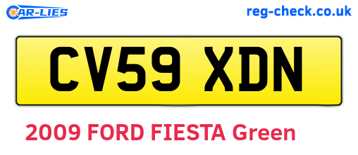 CV59XDN are the vehicle registration plates.