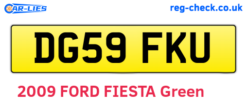 DG59FKU are the vehicle registration plates.