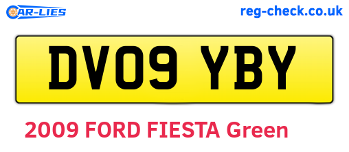 DV09YBY are the vehicle registration plates.