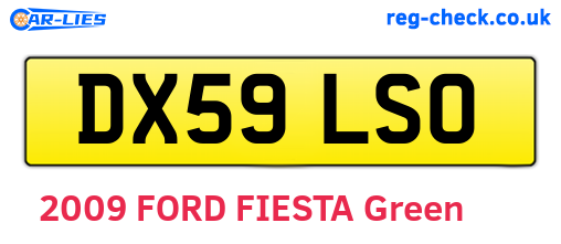 DX59LSO are the vehicle registration plates.