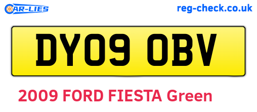 DY09OBV are the vehicle registration plates.