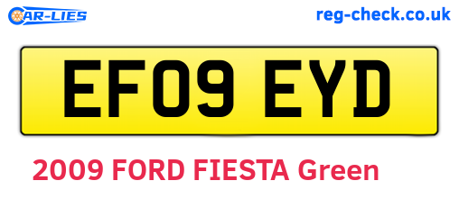 EF09EYD are the vehicle registration plates.
