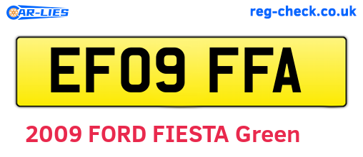 EF09FFA are the vehicle registration plates.