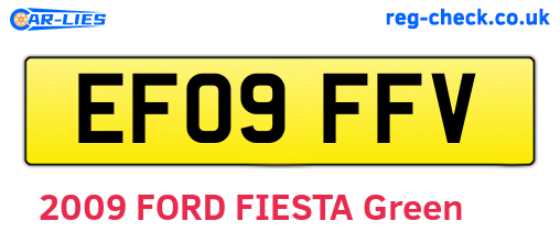 EF09FFV are the vehicle registration plates.