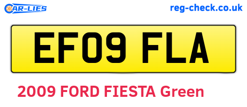EF09FLA are the vehicle registration plates.