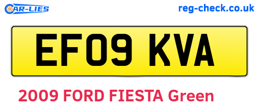 EF09KVA are the vehicle registration plates.