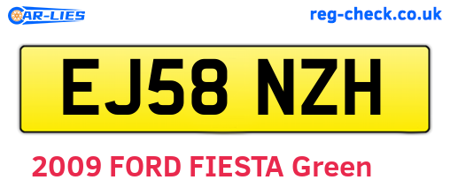 EJ58NZH are the vehicle registration plates.