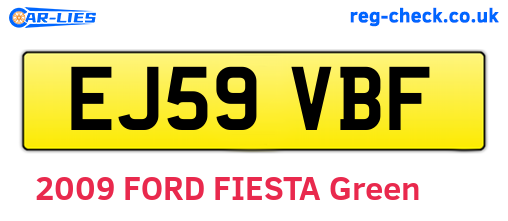EJ59VBF are the vehicle registration plates.