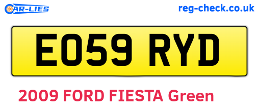 EO59RYD are the vehicle registration plates.