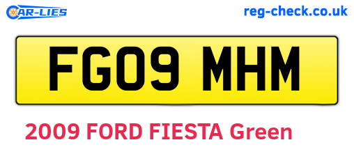 FG09MHM are the vehicle registration plates.