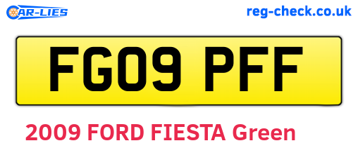 FG09PFF are the vehicle registration plates.