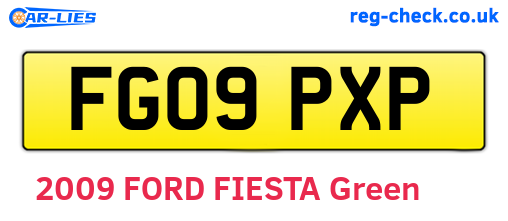 FG09PXP are the vehicle registration plates.