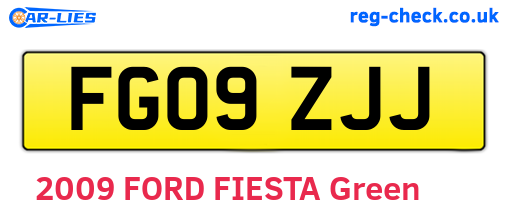 FG09ZJJ are the vehicle registration plates.
