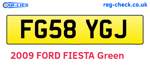 FG58YGJ are the vehicle registration plates.