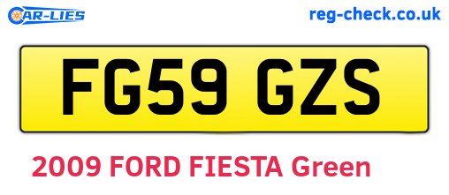FG59GZS are the vehicle registration plates.