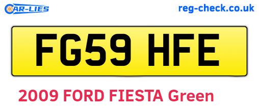 FG59HFE are the vehicle registration plates.