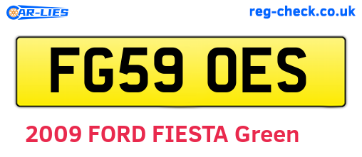 FG59OES are the vehicle registration plates.