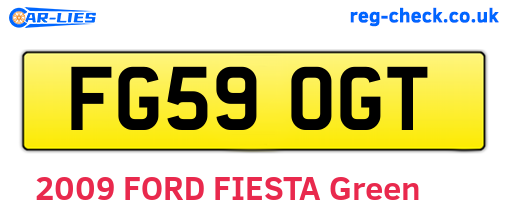 FG59OGT are the vehicle registration plates.