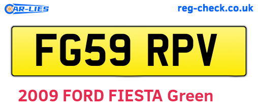 FG59RPV are the vehicle registration plates.