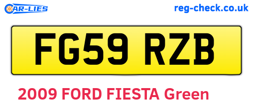 FG59RZB are the vehicle registration plates.